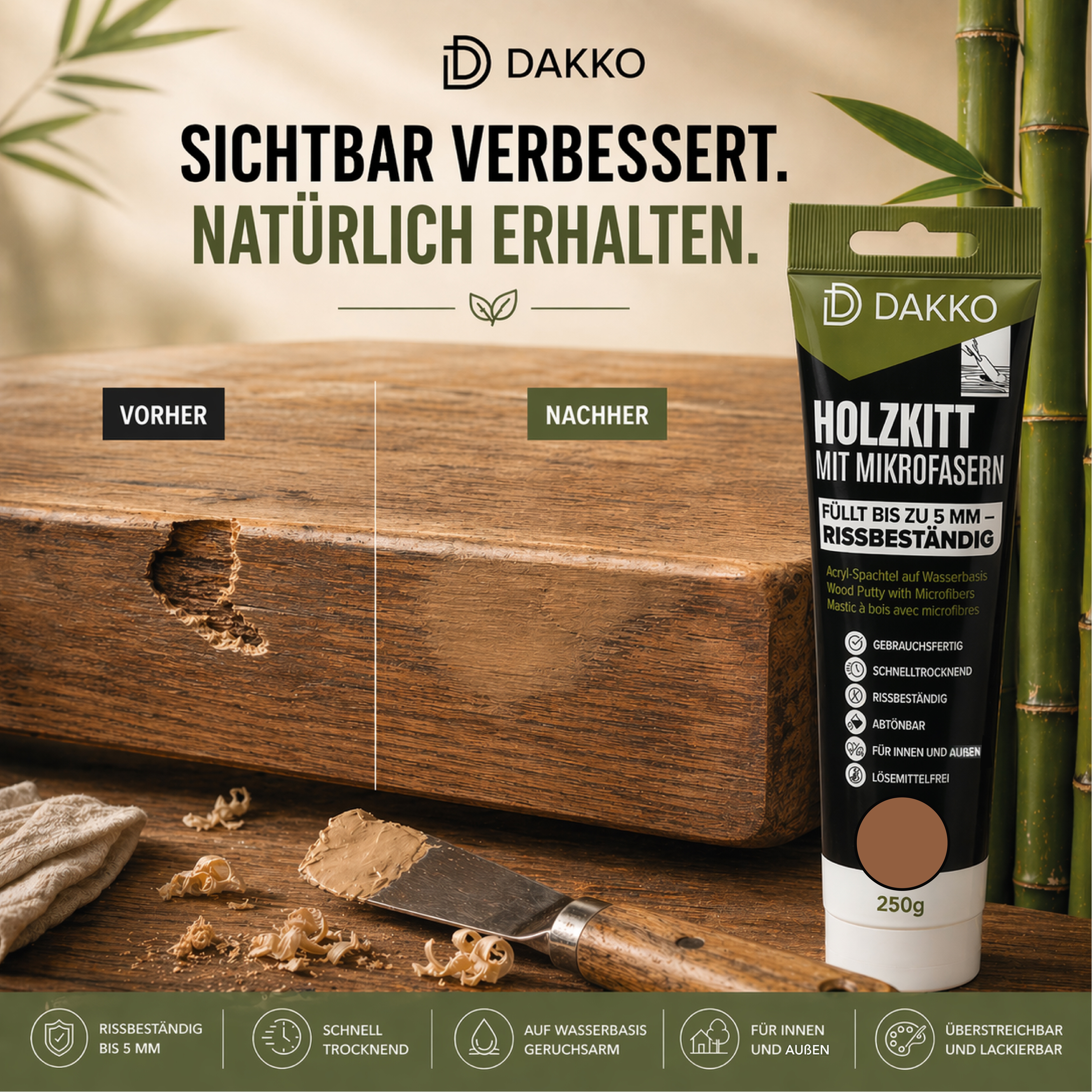 DAKKO efekt przed i po użyciu produktu